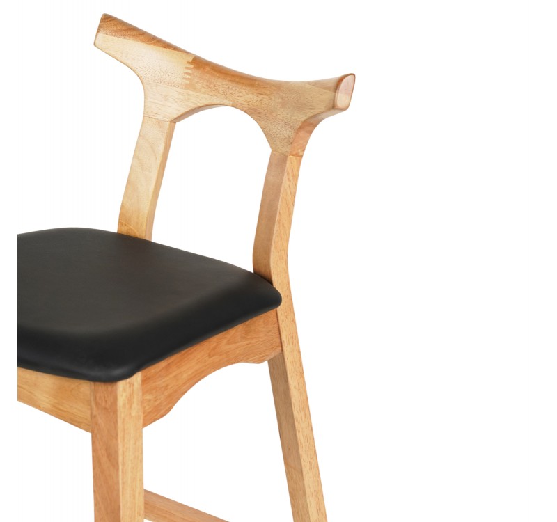 ΣΚΑΜΠΟ ΜΠΑΡ USOPP HM9951.01 RUBBERWOOD ΣΕ ΟΑΚ-ΜΑΥΡΟ PU 43x41x100Υεκ.