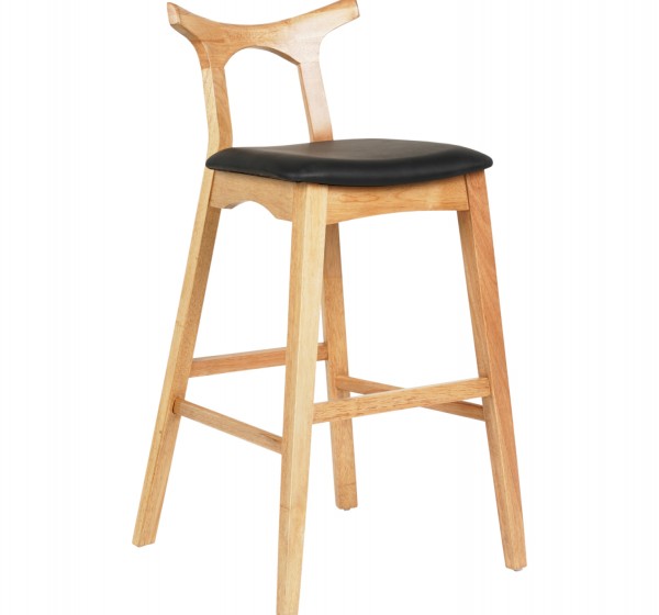 ΣΚΑΜΠΟ ΜΠΑΡ USOPP HM9951.01 RUBBERWOOD ΣΕ ΟΑΚ-ΜΑΥΡΟ PU 43x41x100Υεκ.