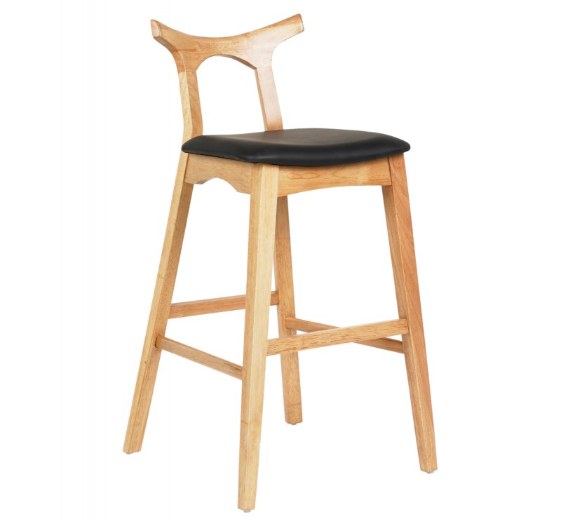 ΣΚΑΜΠΟ ΜΠΑΡ USOPP HM9951.01 RUBBERWOOD ΣΕ ΟΑΚ-ΜΑΥΡΟ PU 43x41x100Υεκ.