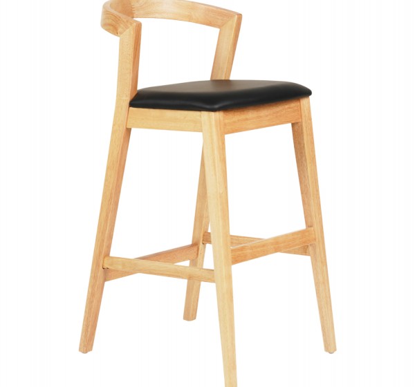 ΣΚΑΜΠΟ ΜΠΑΡ NAMI HM9952.01 RUBBERWOOD ΣΕ ΟΑΚ-ΜΑΥΡΟ PU 47,5x59x102,5Υεκ.
