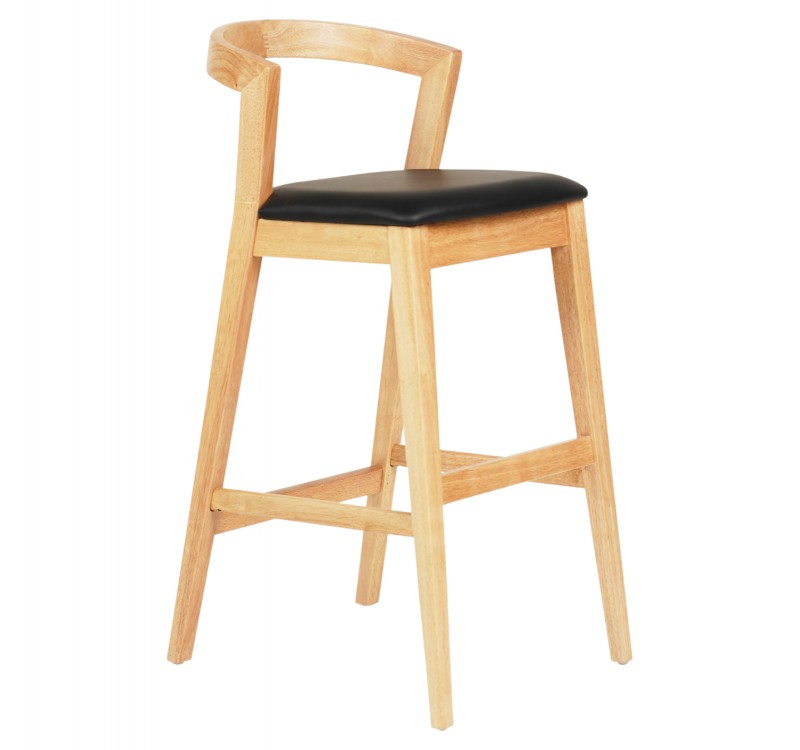 ΣΚΑΜΠΟ ΜΠΑΡ NAMI HM9952.01 RUBBERWOOD ΣΕ ΟΑΚ-ΜΑΥΡΟ PU 47,5x59x102,5Υεκ.