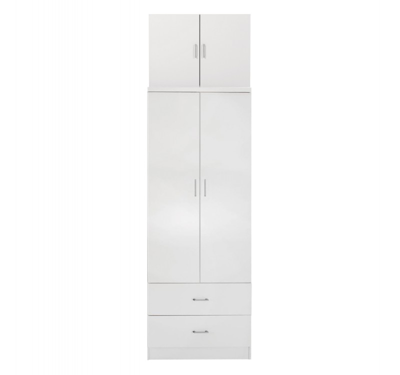ΝΤΟΥΛΑΠΑ REINA HM21061.05 2ΦΥΛΛΗ ΜΕ ΠΑΤΑΡΙ & 2 ΣΥΡΤΑΡΙΑ-ΜΕΛΑΜΙΝΗ ΛΕΥΚΗ 80x42x241Υεκ