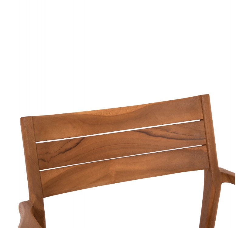 ΠΟΛΥΘΡΟΝΑ BOZZY HM9935 ΜΑΣΙΦ ΞΥΛΟ TEAK ΣΕ ΦΥΣΙΚΟ 58x61x80,5Υ