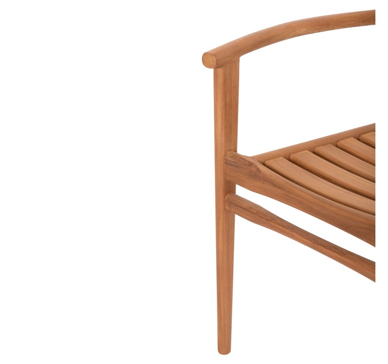 ΠΟΛΥΘΡΟΝΑ MOOSEN HM9936 ΜΑΣΙΦ ΞΥΛΟ TEAK ΣΕ ΦΥΣΙΚΟ 59x60x78,5Υ