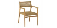 ΠΟΛΥΘΡΟΝΑ NEBO HM9937 ΞΥΛΟ TEAK & ΣΥΝΘ.RATTAN ΣΕ ΦΥΣΙΚΟ ΧΡΩΜΑ 57x63x80,5Υ
