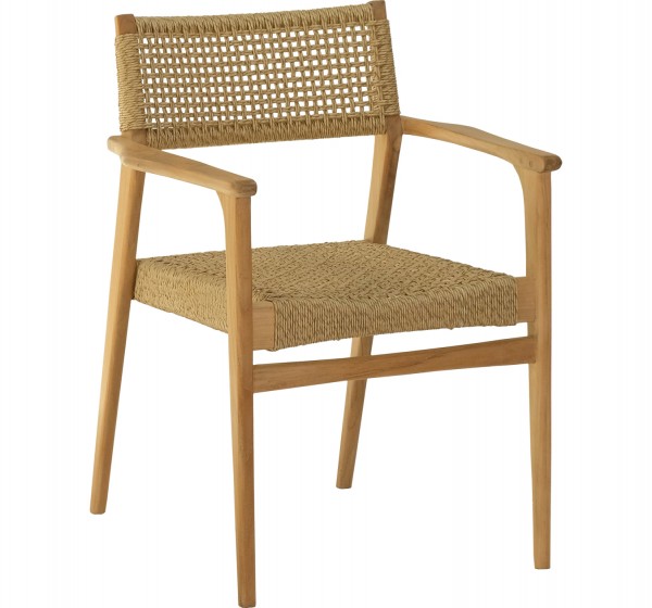 ΠΟΛΥΘΡΟΝΑ NEBO HM9937 ΞΥΛΟ TEAK & ΣΥΝΘ.RATTAN ΣΕ ΦΥΣΙΚΟ ΧΡΩΜΑ 57x63x80,5Υ