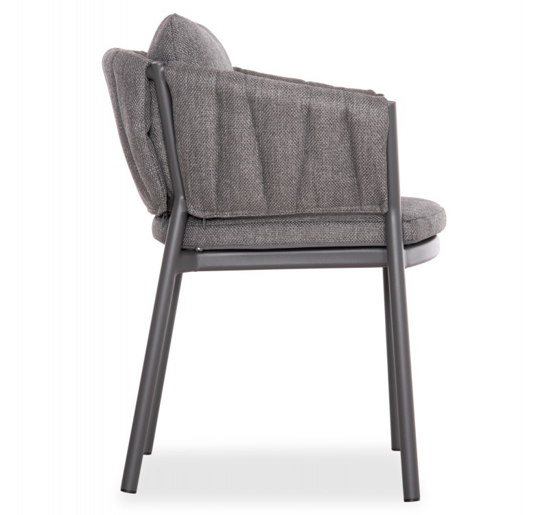 ΠΟΛΥΘΡΟΝΑ ΤΡΑΠΕΖΑΡΙΑΣ SHANKS HM6207.01 ΣΚΟΥΡΟ ΓΚΡΙ ΑΛΟΥΜ. & OLEFIN ΥΦΑΣΜΑ 62x60x75-80Υεκ