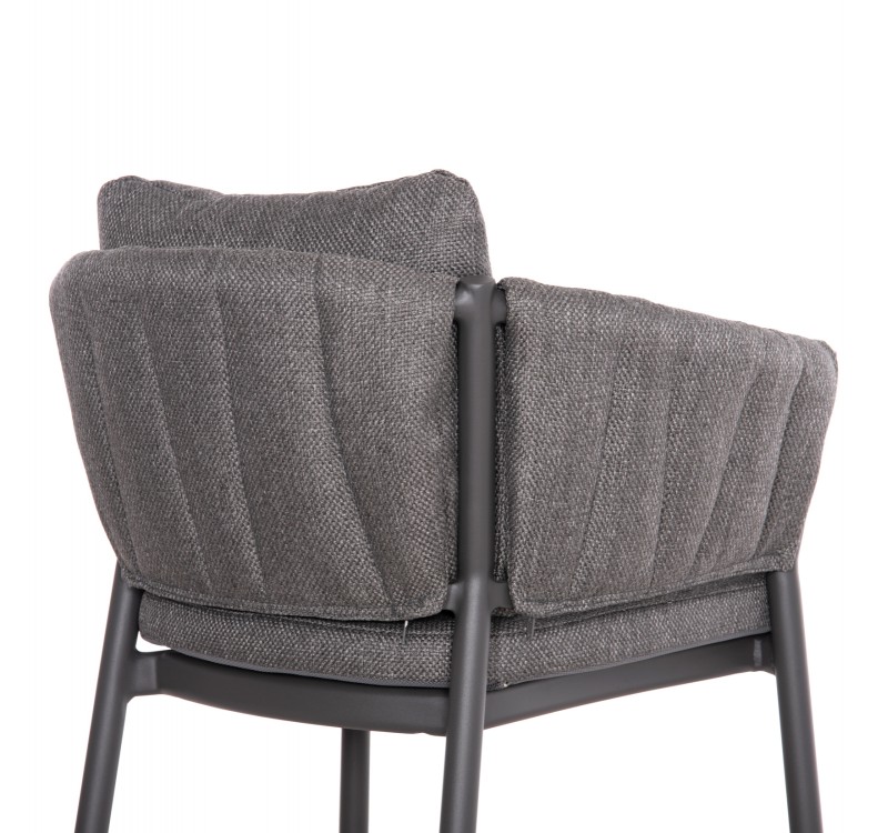 ΠΟΛΥΘΡΟΝΑ ΤΡΑΠΕΖΑΡΙΑΣ SHANKS HM6207.01 ΣΚΟΥΡΟ ΓΚΡΙ ΑΛΟΥΜ. & OLEFIN ΥΦΑΣΜΑ 62x60x75-80Υεκ