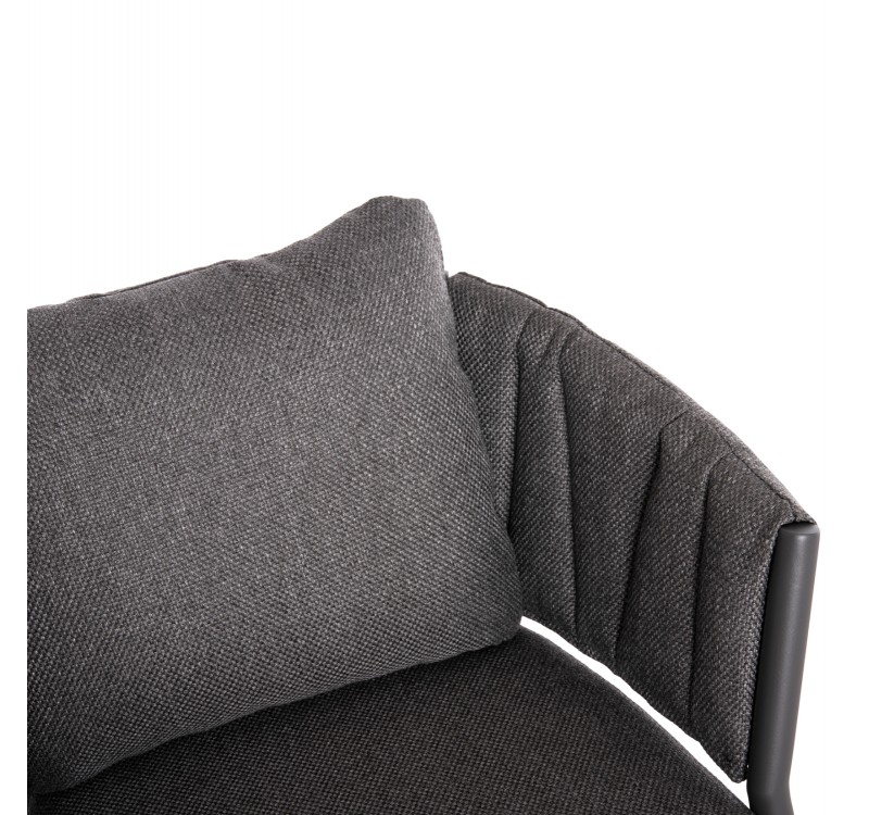 ΠΟΛΥΘΡΟΝΑ ΤΡΑΠΕΖΑΡΙΑΣ SHANKS HM6207.01 ΣΚΟΥΡΟ ΓΚΡΙ ΑΛΟΥΜ. & OLEFIN ΥΦΑΣΜΑ 62x60x75-80Υεκ