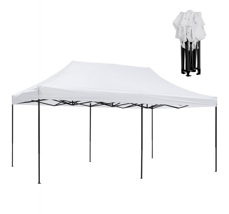ΚΙΟΣΚΙ/GAZEBO MATTHEW HM6312 ΠΤΥΣΣΟΜΕΝΟ-ΣΚΕΛΕΤΟΣ ΜΕΤΑΛ.ΜΑΥΡΟΣ-ΛΕΥΚΟ ΥΦΑΣΜΑ 300x600x310Yεκ