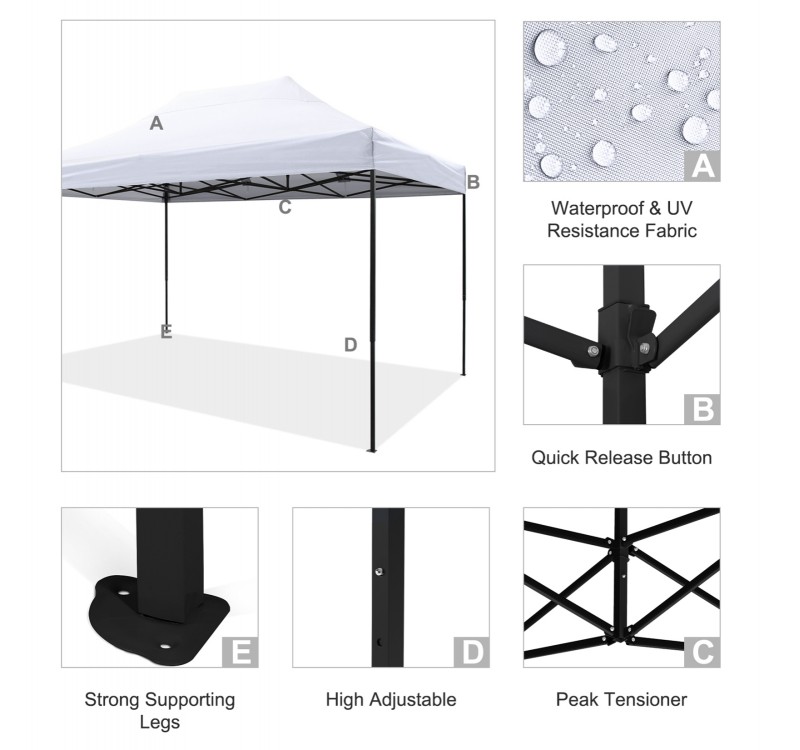 ΚΙΟΣΚΙ/GAZEBO MATTHEW HM6311 ΠΤΥΣΣΟΜΕΝΟ-ΣΚΕΛΕΤΟΣ ΜΕΤΑΛ.ΜΑΥΡΟΣ-ΛΕΥΚΟ ΥΦΑΣΜΑ 3x4,5x3,10Yμ