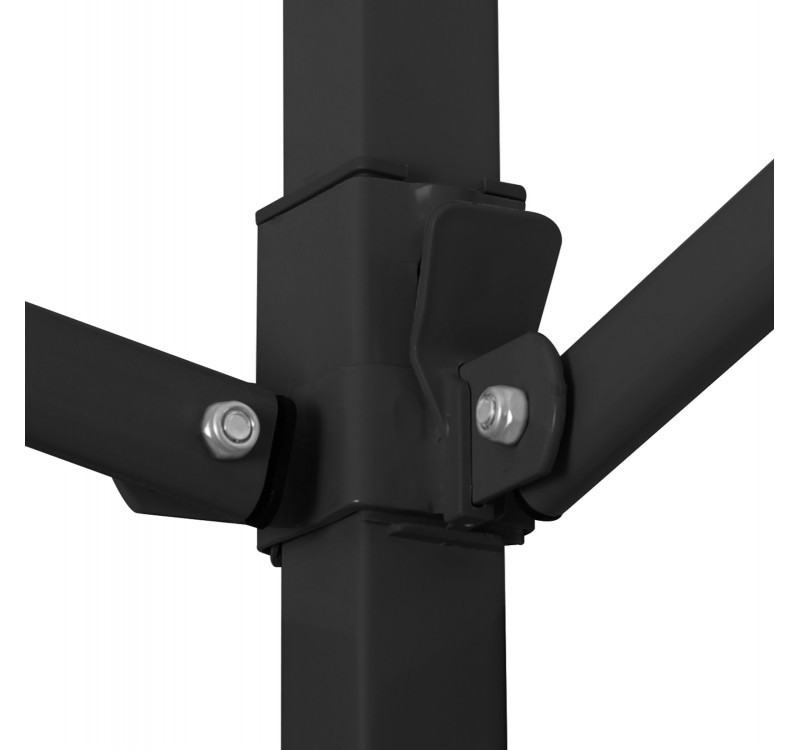 ΚΙΟΣΚΙ/GAZEBO MATTHEW HM6310 ΠΤΥΣΣΟΜΕΝΟ-ΣΚΕΛΕΤΟΣ ΜΕΤΑΛ.ΜΑΥΡΟΣ-ΛΕΥΚΟ ΥΦΑΣΜΑ 3x3x3,10Yμ