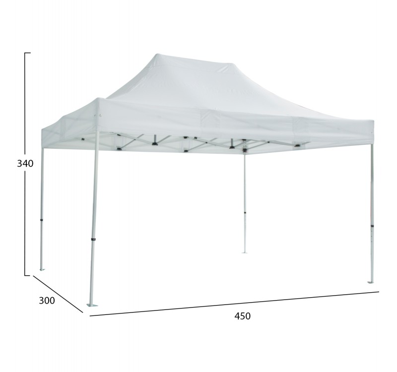 GAZEBO ΕΠΑΓΓΕΛΜΑΤΙΚΟ ΒΑΡΕΩΣ ΤΥΠΟΥ CRESSEN HM6306 ΠΤΥΣΣΟΜΕΝΟ ΑΛΟΥΜΙΝΙΟΥ 3x4,5x3,4Y