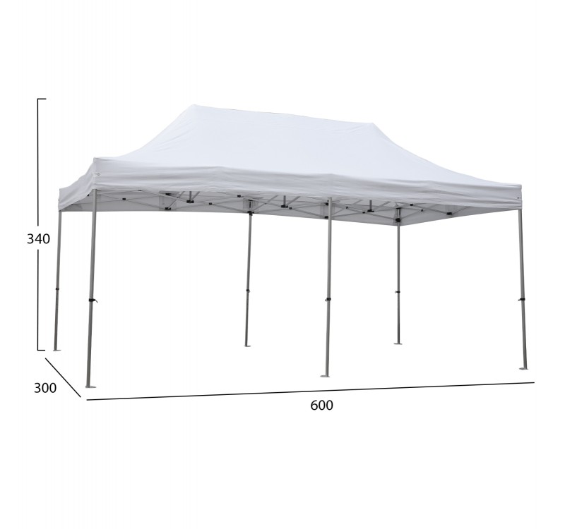 GAZEBO ΕΠΑΓΓΕΛΜΑΤΙΚΟ ΒΑΡΕΩΣ ΤΥΠΟΥ CRESSEN HM6307 ΠΤΥΣΣΟΜΕΝΟ ΑΛΟΥΜΙΝΙΟΥ 3x6x3,4Y