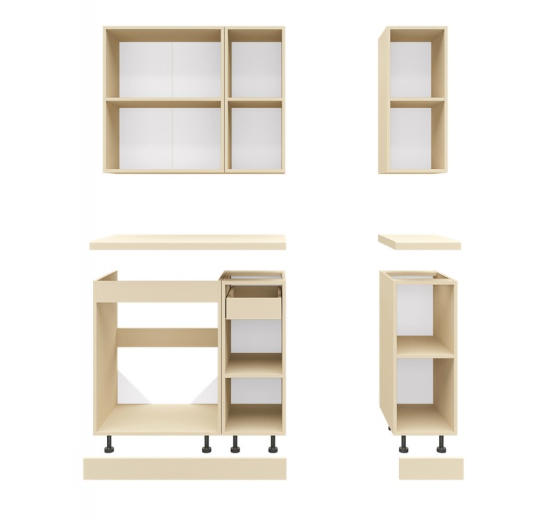 ΣΥΝΘΕΣΗ ΚΟΥΖΙΝΑΣ ΑΠΟ ΜΕΛΑΜΙΝΗ SONAMA ΠΑΓΚΟΣ ΒΑΚΕΛΙΤΗ 120x47x84,8Υεκ.HM2465.01