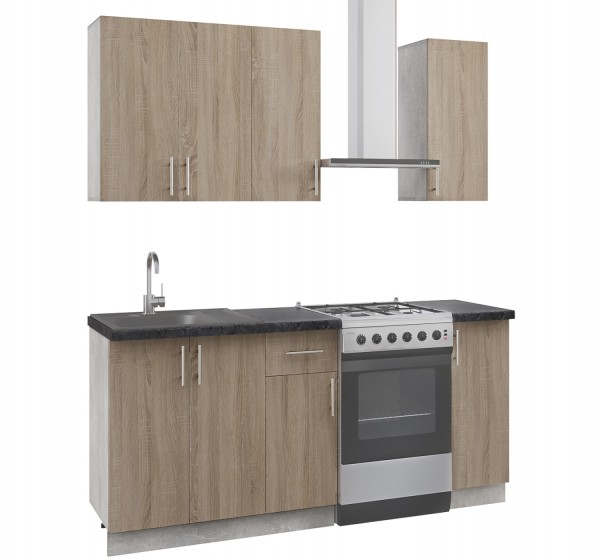 ΣΥΝΘΕΣΗ ΚΟΥΖΙΝΑΣ ΑΠΟ ΜΕΛΑΜΙΝΗ SONAMA ΠΑΓΚΟΣ ΒΑΚΕΛΙΤΗ 120x47x84,8Υεκ.HM2465.01