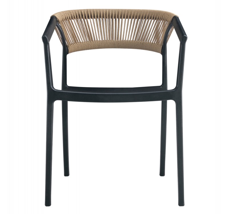 ΠΟΛΥΘΡΟΝΑ ΠΟΛΥΠΡΟΠΥΛΕΝΙΟΥ BOGI HM6240.02 ΜΑΥΡΗ ΜΕ ΜΠΕΖ ΣΧΟΙΝΙ 54x53x75Υεκ.