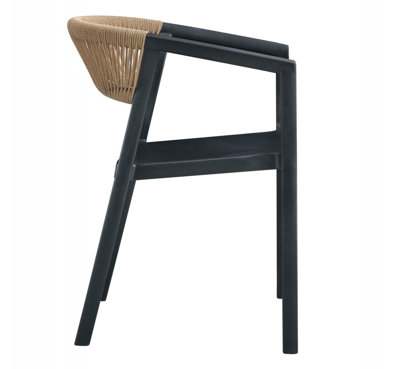 ΠΟΛΥΘΡΟΝΑ ΠΟΛΥΠΡΟΠΥΛΕΝΙΟΥ BOGI HM6240.02 ΜΑΥΡΗ ΜΕ ΜΠΕΖ ΣΧΟΙΝΙ 54x53x75Υεκ.