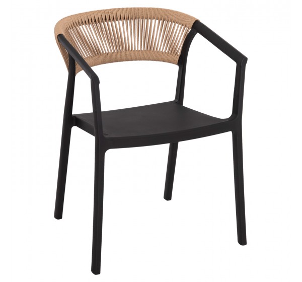 ΠΟΛΥΘΡΟΝΑ ΠΟΛΥΠΡΟΠΥΛΕΝΙΟΥ BOGI HM6240.02 ΜΑΥΡΗ ΜΕ ΜΠΕΖ ΣΧΟΙΝΙ 54x53x75Υεκ.