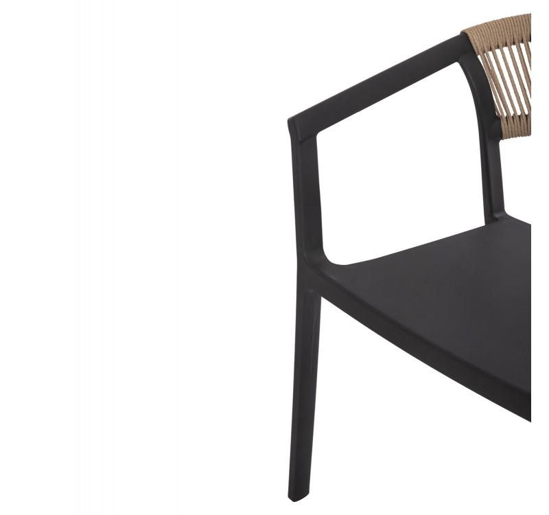 ΠΟΛΥΘΡΟΝΑ ΠΟΛΥΠΡΟΠΥΛΕΝΙΟΥ BOGI HM6240.02 ΜΑΥΡΗ ΜΕ ΜΠΕΖ ΣΧΟΙΝΙ 54x53x75Υεκ.