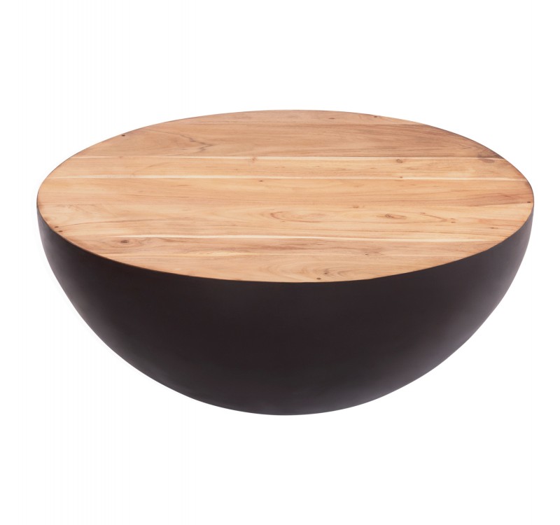ΔΙΑΚΟΣΜΗΤΙΚΟ ΤΡΑΠΕΖΙ ΣΑΛΟΝΙΟΥ BOWL Φ89,5X39Yεκ. RUSTY ΜΕ ΞΥΛΟ ΑΚΑΚΙΑΣ HM8717.22