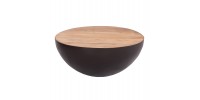 ΔΙΑΚΟΣΜΗΤΙΚΟ ΤΡΑΠΕΖΙ ΣΑΛΟΝΙΟΥ BOWL Φ89,5X39Yεκ. RUSTY ΜΕ ΞΥΛΟ ΑΚΑΚΙΑΣ HM8717.22