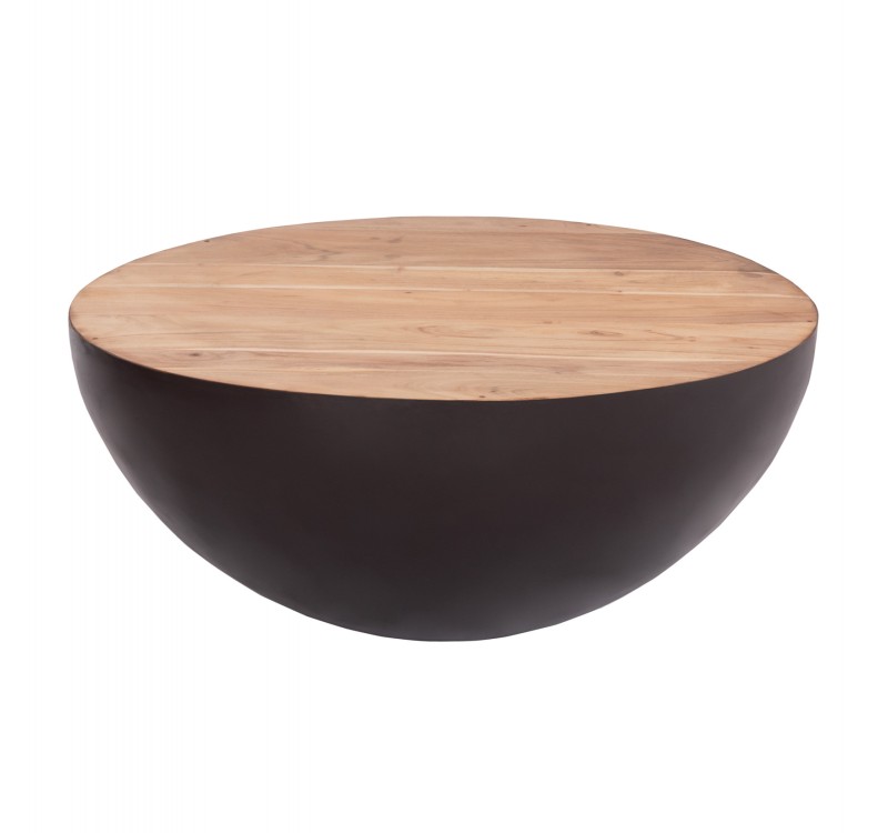 ΔΙΑΚΟΣΜΗΤΙΚΟ ΤΡΑΠΕΖΙ ΣΑΛΟΝΙΟΥ BOWL Φ89,5X39Yεκ. RUSTY ΜΕ ΞΥΛΟ ΑΚΑΚΙΑΣ HM8717.22