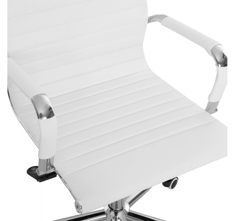 ΚΑΡΕΚΛΑ ΓΡΑΦΕΙΟΥ BOSS ΔΙΕΥΘΥΝΤΟΥ HM1059.32 ΛΕΥΚΟ PU ΠΟΔΙ ΧΡΩΜΙΟΥ 53x57x109Υεκ.