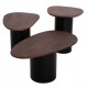 ΤΡΑΠΕΖΙA ΣΑΛΟΝΙΟΥ 3ΤΜΧ PEBBLES HM18004 MANGO TOP-ΜΕΤΑΛΛΙΚΕΣ ΜΑΥΡΕΣ ΒΑΣΕΙΣ