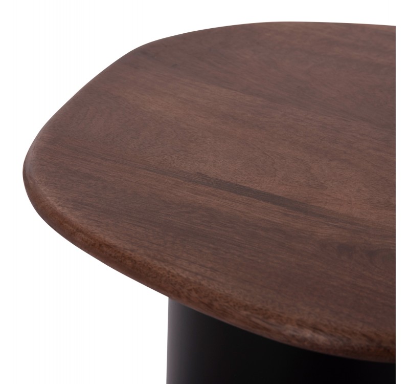 ΤΡΑΠΕΖΙA ΣΑΛΟΝΙΟΥ 3ΤΜΧ PEBBLES HM18004 MANGO TOP-ΜΕΤΑΛΛΙΚΕΣ ΜΑΥΡΕΣ ΒΑΣΕΙΣ