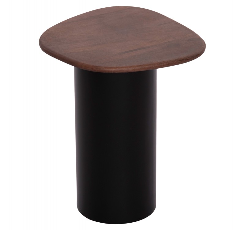 ΤΡΑΠΕΖΙA ΣΑΛΟΝΙΟΥ 3ΤΜΧ PEBBLES HM18004 MANGO TOP-ΜΕΤΑΛΛΙΚΕΣ ΜΑΥΡΕΣ ΒΑΣΕΙΣ