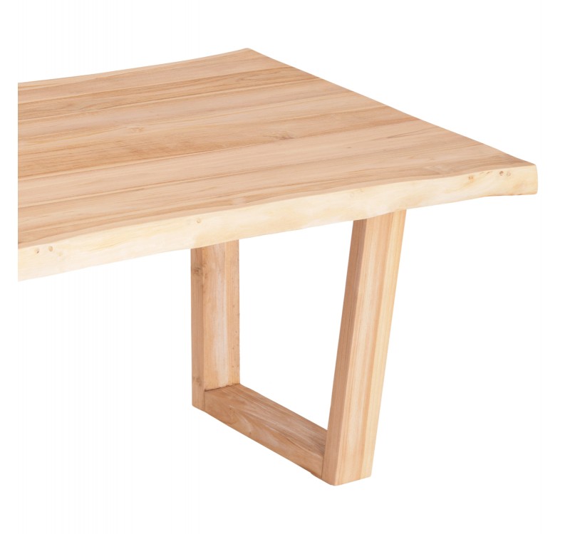 ΤΡΑΠΕΖΙ ΤΡΑΠΕΖΑΡΙΑΣ LEOPOLD HM9933.02 ΜΑΣΙΦ ΞΥΛΟ ΤΕΑΚ-ΑΝΟΙΧΤΟ ΦΥΣΙΚΟ 200,5x107x76Yεκ