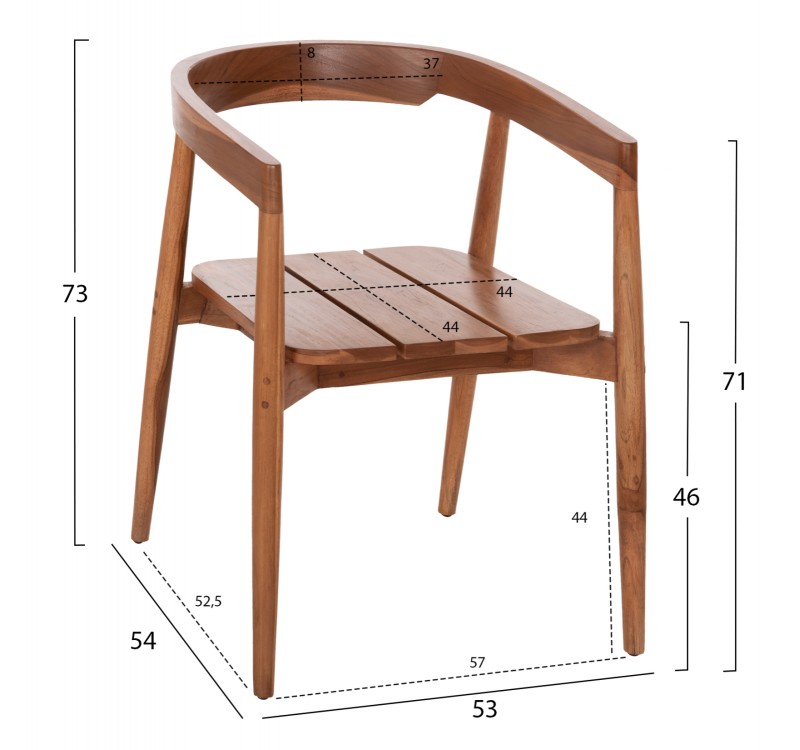 ΠΟΛΥΘΡΟΝΑ ΤΡΑΠΕΖΑΡΙΑΣ ADONIS HM6328 ΞΥΛΟ ΤΕΑΚ-ΦΥΣΙΚΟ 53x54x73Yεκ.