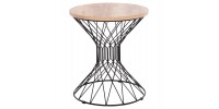 ΒΟΗΘΗΤΙΚΟ ΤΡΑΠΕΖΙ ΣΑΛΟΝΙΟΥ KEON HM18038.03 MDF TOP ΣΕ ΣΟΝΑΜΑ-ΜΕΤΑΛΛΟ Φ45x50Υεκ.