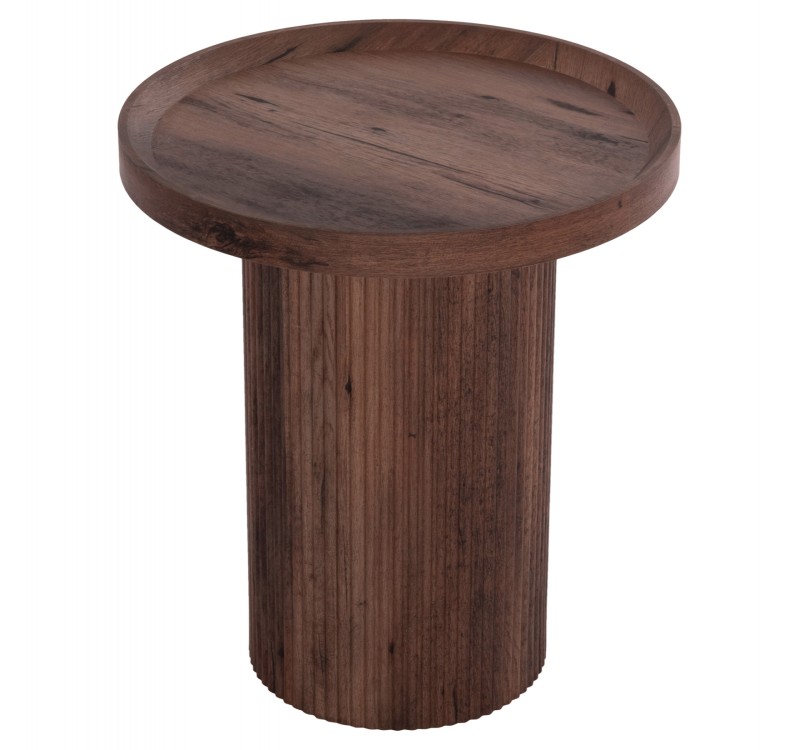 ΒΟΗΘΗΤΙΚΟ ΤΡΑΠΕΖΙ MARGON HM18027 MDF ΣΕ ΣΚΟΥΡΟ ΚΑΦΕ ΞΥΛΟΥ Φ45x50,5Υεκ.