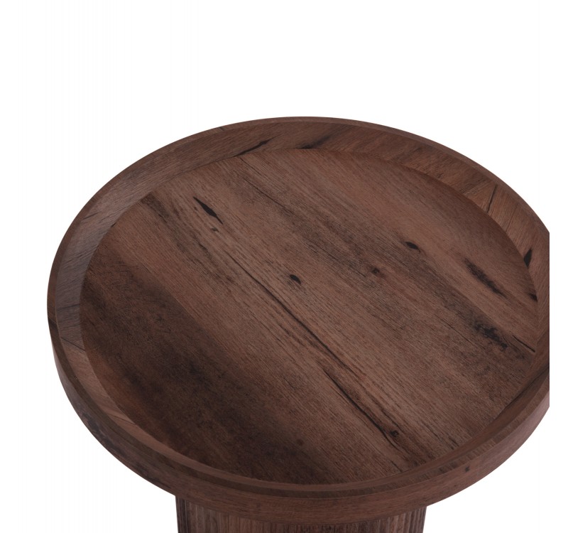 ΒΟΗΘΗΤΙΚΟ ΤΡΑΠΕΖΙ MARGON HM18027 MDF ΣΕ ΣΚΟΥΡΟ ΚΑΦΕ ΞΥΛΟΥ Φ45x50,5Υεκ.