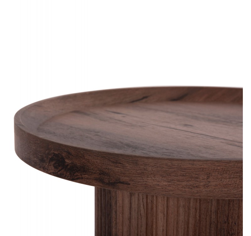 ΒΟΗΘΗΤΙΚΟ ΤΡΑΠΕΖΙ MARGON HM18027 MDF ΣΕ ΣΚΟΥΡΟ ΚΑΦΕ ΞΥΛΟΥ Φ45x50,5Υεκ.