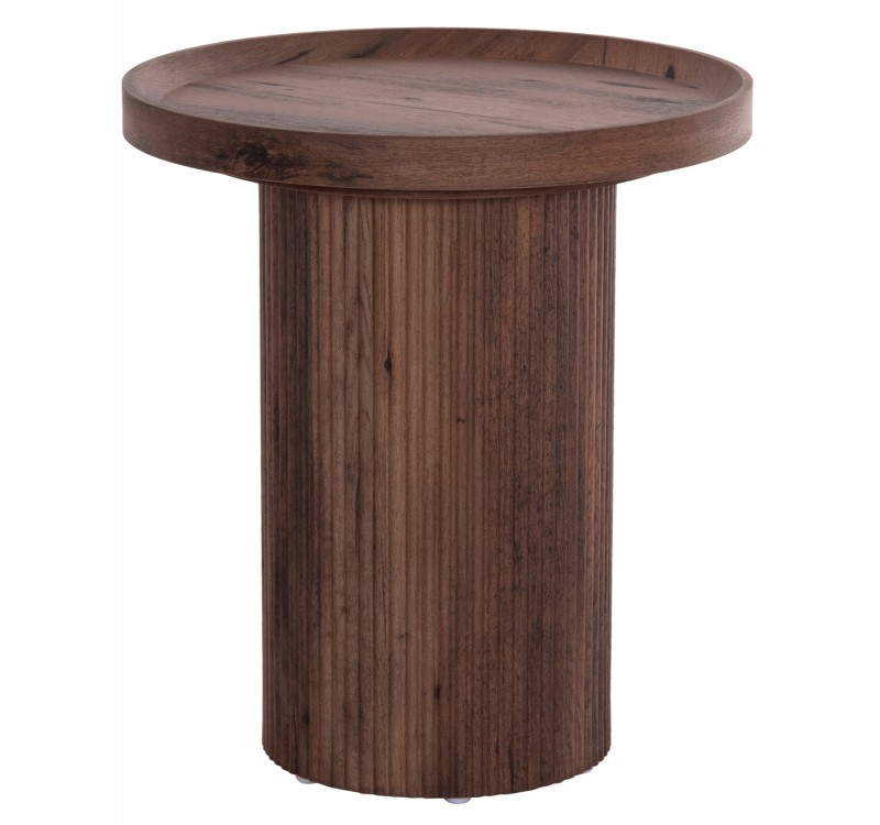 ΒΟΗΘΗΤΙΚΟ ΤΡΑΠΕΖΙ MARGON HM18027 MDF ΣΕ ΣΚΟΥΡΟ ΚΑΦΕ ΞΥΛΟΥ Φ45x50,5Υεκ.