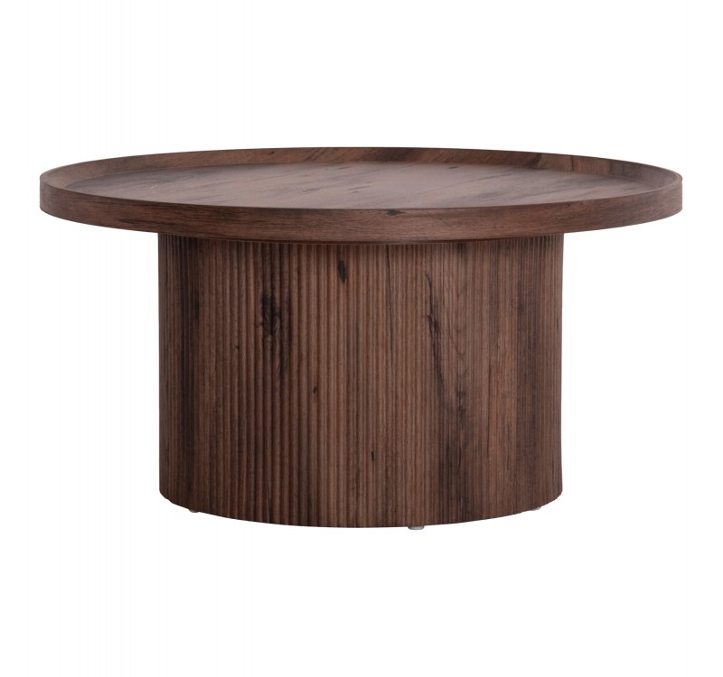 ΤΡΑΠΕΖΙ ΣΑΛΟΝΙΟΥ MARGON HM18026 MDF ΣΕ ΣΚΟΥΡΟ ΚΑΦΕ ΞΥΛΟΥ Φ80x40,5Υεκ.