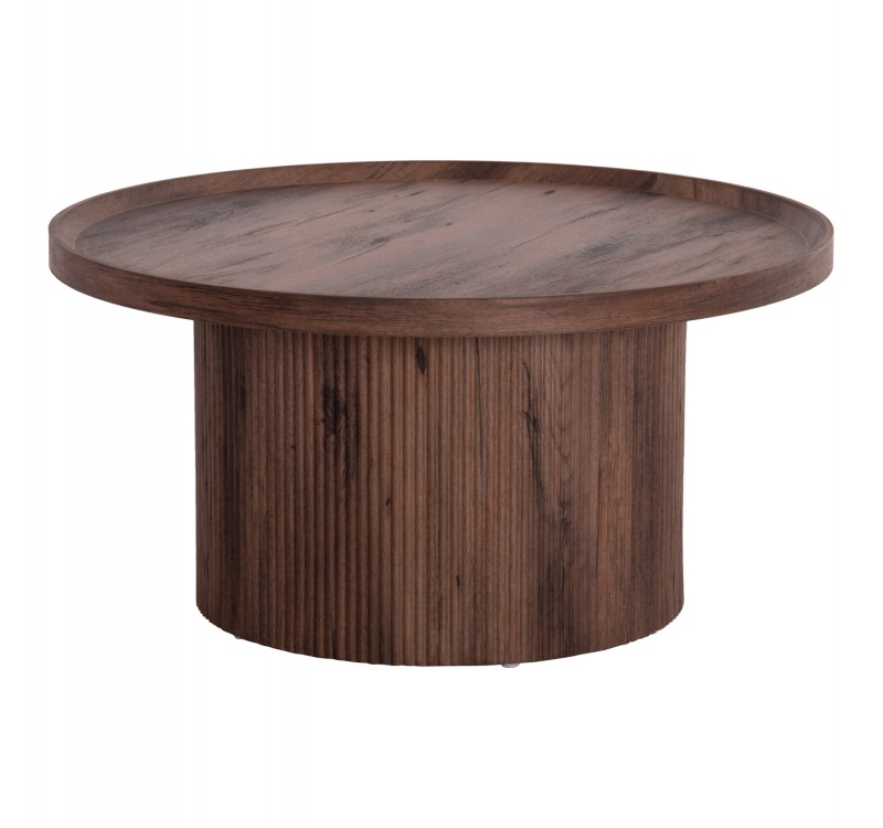 ΤΡΑΠΕΖΙ ΣΑΛΟΝΙΟΥ MARGON HM18026 MDF ΣΕ ΣΚΟΥΡΟ ΚΑΦΕ ΞΥΛΟΥ Φ80x40,5Υεκ.