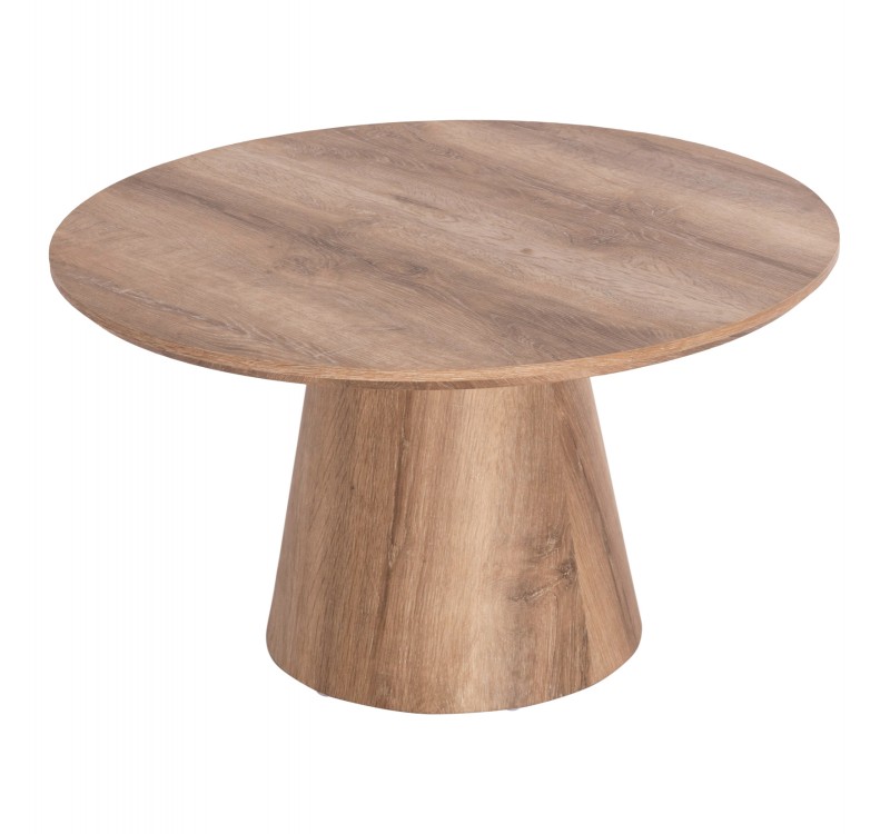 ΤΡΑΠΕΖΙ ΣΑΛΟΝΙΟΥ KARAN HM18028 MDF ΣΕ ΦΥΣΙΚΟ ΧΡΩΜΑ ΞΥΛΟΥ Φ80x45,5Υεκ.