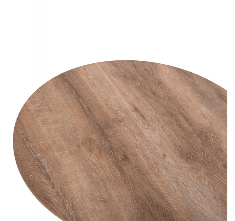 ΤΡΑΠΕΖΙ ΣΑΛΟΝΙΟΥ KARAN HM18028 MDF ΣΕ ΦΥΣΙΚΟ ΧΡΩΜΑ ΞΥΛΟΥ Φ80x45,5Υεκ.