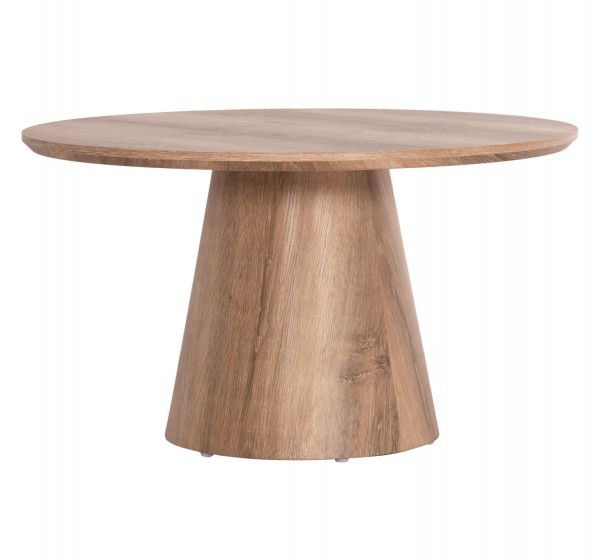 ΤΡΑΠΕΖΙ ΣΑΛΟΝΙΟΥ KARAN HM18028 MDF ΣΕ ΦΥΣΙΚΟ ΧΡΩΜΑ ΞΥΛΟΥ Φ80x45,5Υεκ.