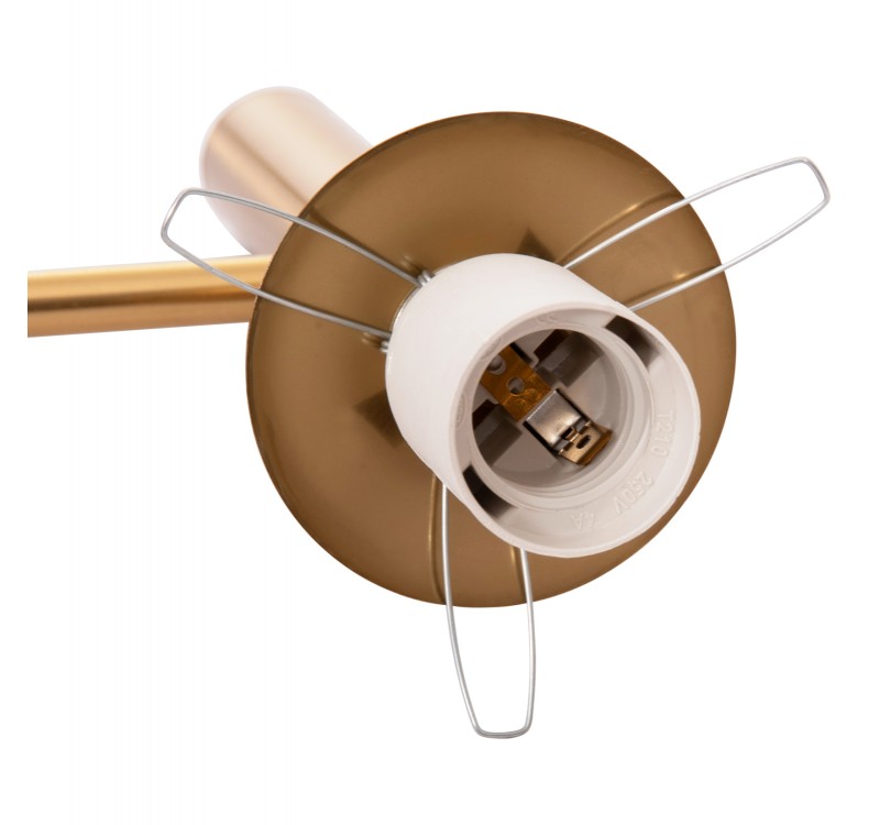 ΑΠΛΙΚΑ ΤΟΙΧΟΥ HOMY HM4470 ΜΕΤΑΛΛΙΚΗ ΒΑΣΗ ΧΡΥΣΗ-ΓΥΑΛΙ [Ε27] 14x21x33Υεκ.