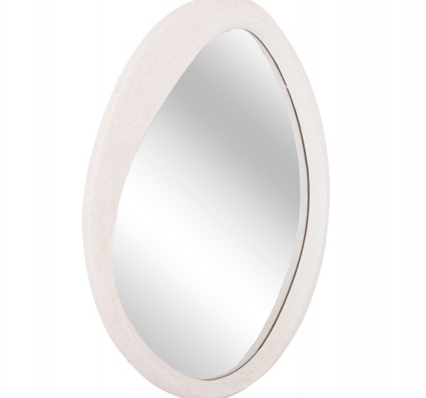 ΚΑΘΡΕΠΤΗΣ ΤΟΙΧΟΥ ΟΒΑΛ ΣΕΙΡΑ SANTORINI HM4514 MDF ΣΕ ΥΠΟΛΕΥΚΟ 48x3,2x60Υεκ