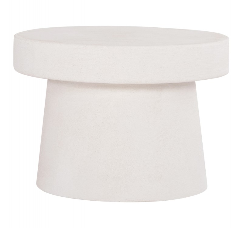 ΤΡΑΠΕΖΙ ΣΑΛΟΝΙΟΥ ΣΤΡΟΓΓΥΛΟ ΣΕΙΡΑ SANTORINI HM18051 MDF ΣΕ ΥΠΟΛΕΥΚΟ ΧΡΩΜΑ Φ60x42,5Υεκ.