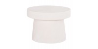 ΤΡΑΠΕΖΙ ΣΑΛΟΝΙΟΥ ΣΤΡΟΓΓΥΛΟ ΣΕΙΡΑ SANTORINI HM18051 MDF ΣΕ ΥΠΟΛΕΥΚΟ ΧΡΩΜΑ Φ60x42,5Υεκ.