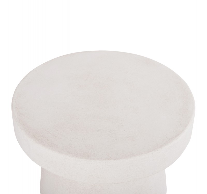 ΤΡΑΠΕΖΙ ΣΑΛΟΝΙΟΥ ΣΤΡΟΓΓΥΛΟ ΣΕΙΡΑ SANTORINI HM18051 MDF ΣΕ ΥΠΟΛΕΥΚΟ ΧΡΩΜΑ Φ60x42,5Υεκ.