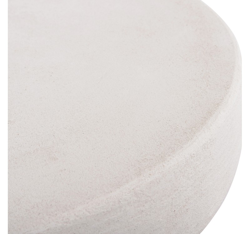 ΤΡΑΠΕΖΙ ΣΑΛΟΝΙΟΥ ΣΤΡΟΓΓΥΛΟ ΣΕΙΡΑ SANTORINI HM18051 MDF ΣΕ ΥΠΟΛΕΥΚΟ ΧΡΩΜΑ Φ60x42,5Υεκ.