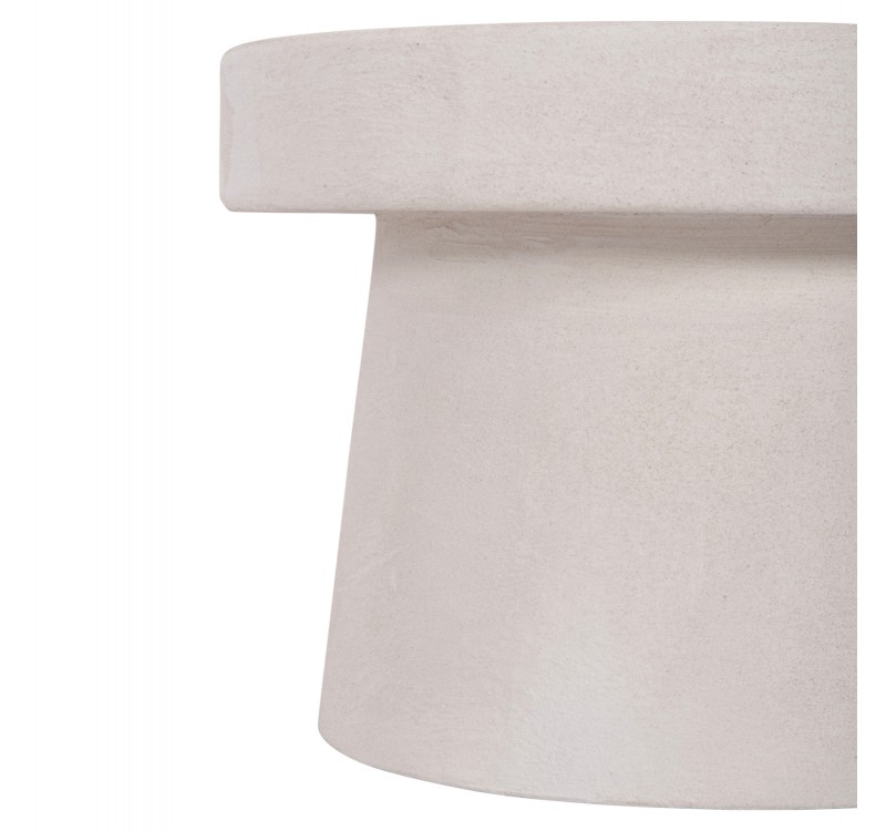 ΤΡΑΠΕΖΙ ΣΑΛΟΝΙΟΥ ΣΤΡΟΓΓΥΛΟ ΣΕΙΡΑ SANTORINI HM18051 MDF ΣΕ ΥΠΟΛΕΥΚΟ ΧΡΩΜΑ Φ60x42,5Υεκ.